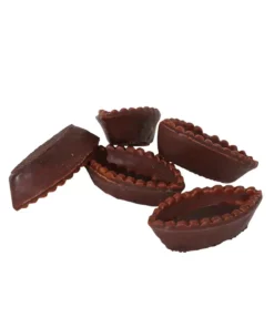 Barchette di Pasta Frolla glassate al Cioccolato