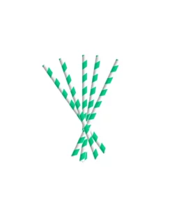 Cannucce in carta con spirale verde