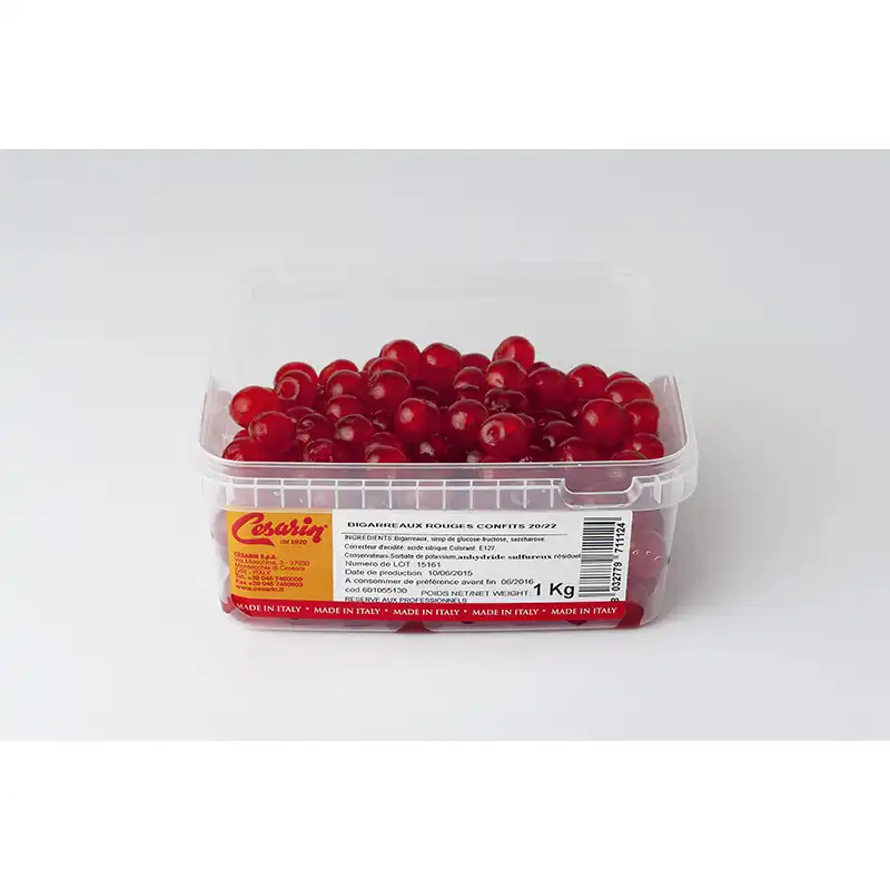 Confezione di Ciliegie Rosse Candite, 1 kg