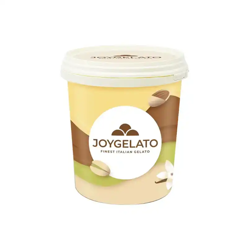 Fusto contenente la pasta di nocciola per gelato e dolci