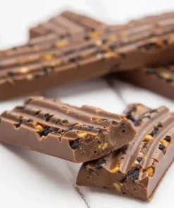 Barette create con il surrogato di cioccolato al caramello