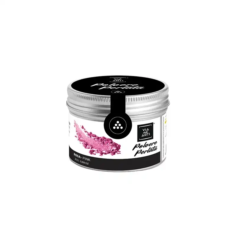 Colorante in povlere perlato rosa, 25 g