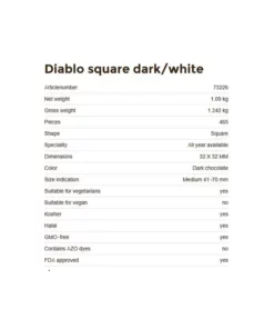 Diablo square dark/white informazioni