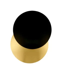 Disco oro e nero rigido per torte