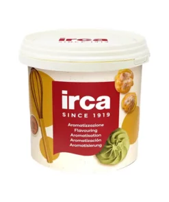 Fusto contenente il pralinato al cioccolato bianco e frutti rossi con crepes, 5 kg