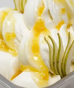 Gelato realizzato con la pasta pera