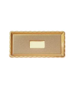 Piatto dorato rettangolare per torte