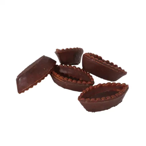Barchette di Pasta Frolla glassate al Cioccolato