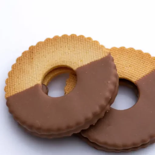 Biscotti con la copertura del surrogato di cioccolato al caramello