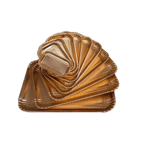 Vassoi in carta oro per dolci