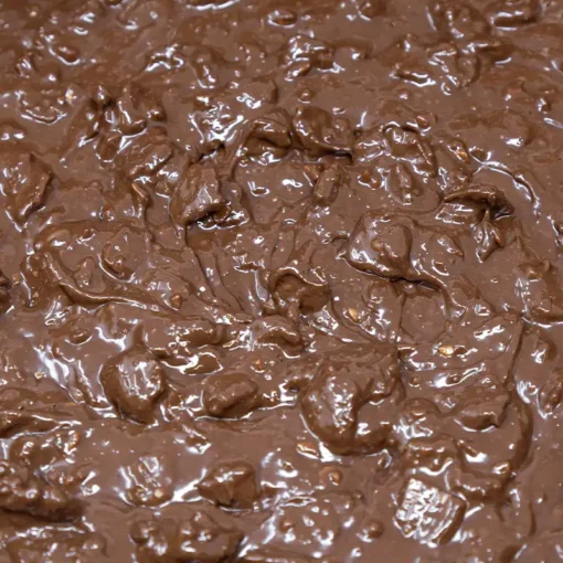 Crema cacao e nocciola con granella di nocciole e wafer croccante