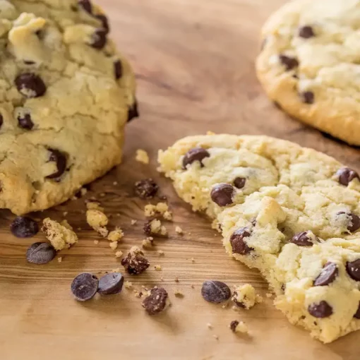 Cookies con le gocce di cioccolato fondente