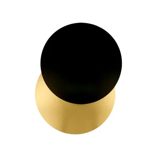 Disco oro e nero rigido per torte