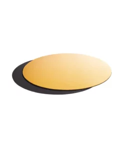 Disco oro e nero dai lati