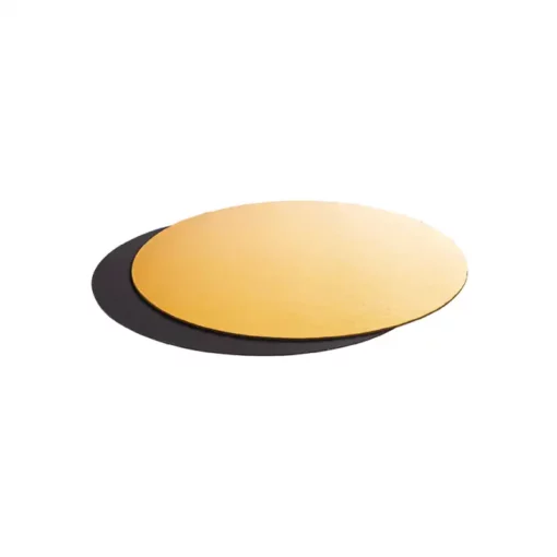 Disco oro e nero dai lati