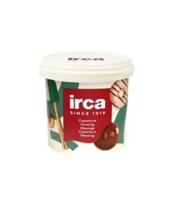 Fusto contenente la glassa a specchio al cioccolato gianduia, 6 kg