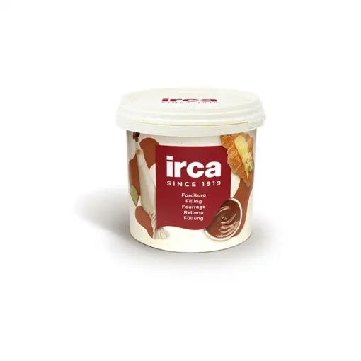 Fusto contenente la crema latte e nocciola