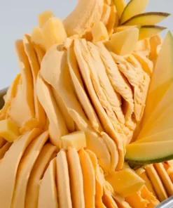 Gelato realizzato con la pasta mango