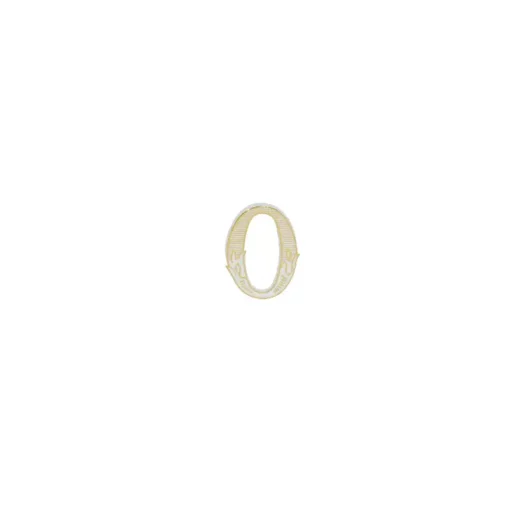 Numero 0 bianco oro per candeline