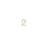 Numero 2 bianco oro per candeline