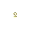 Numero 2 oro per candeline