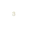 Numero 3 bianco oro per candeline