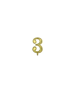 Numero 3 oro per candeline
