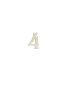 Numero 4 bianco oro per candeline
