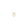 Numero 5 bianco oro per candeline