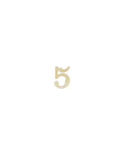 Numero 5 bianco oro per candeline
