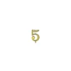 Numero 5 oro per candeline