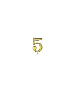 Numero 5 oro per candeline