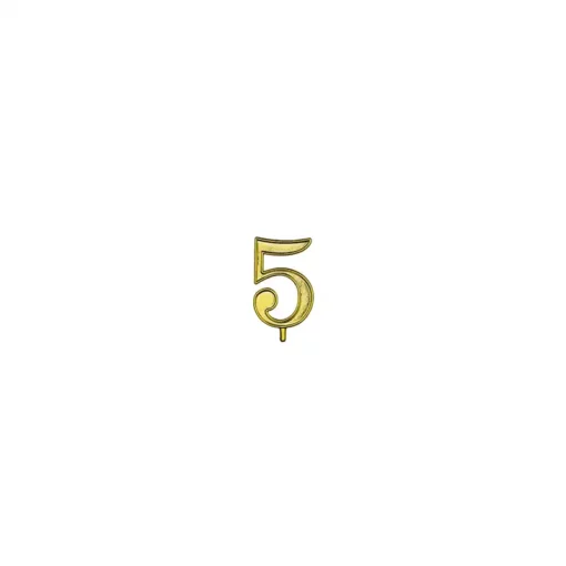 Numero 5 oro per candeline