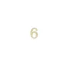 Numero 6 bianco oro per candeline