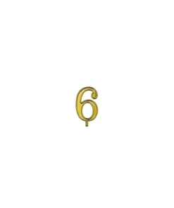 Numero 6 oro per candeline