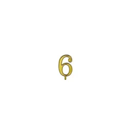 Numero 6 oro per candeline