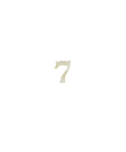 Numero 7 bianco oro per candeline
