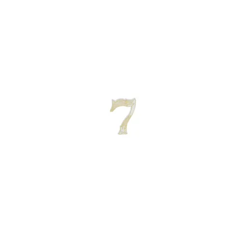 Numero 7 bianco oro per candeline