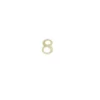 Numero 8 bianco oro per candeline