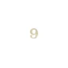 Numero 9 bianco oro per candeline