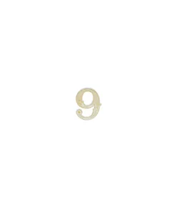 Numero 9 bianco oro per candeline