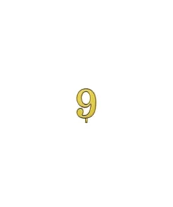 Numero 9 oro per candeline