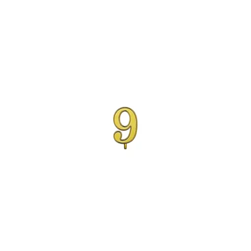 Numero 9 oro per candeline