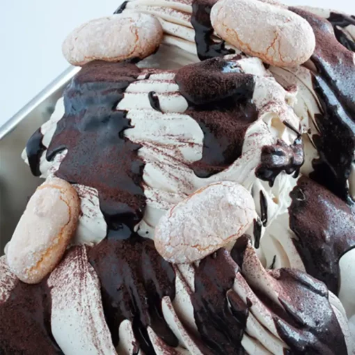 Gelato realizzato con la pasta tiramisù