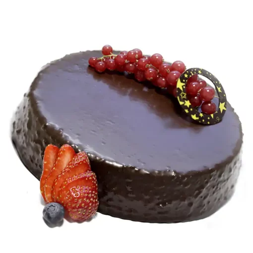 Torta con il Pralinato al cioccolato fondente con crepes